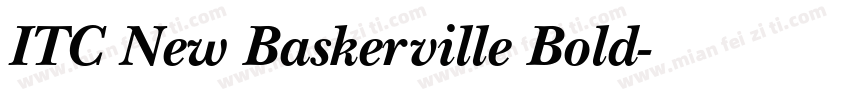 ITC New Baskerville Bold字体转换